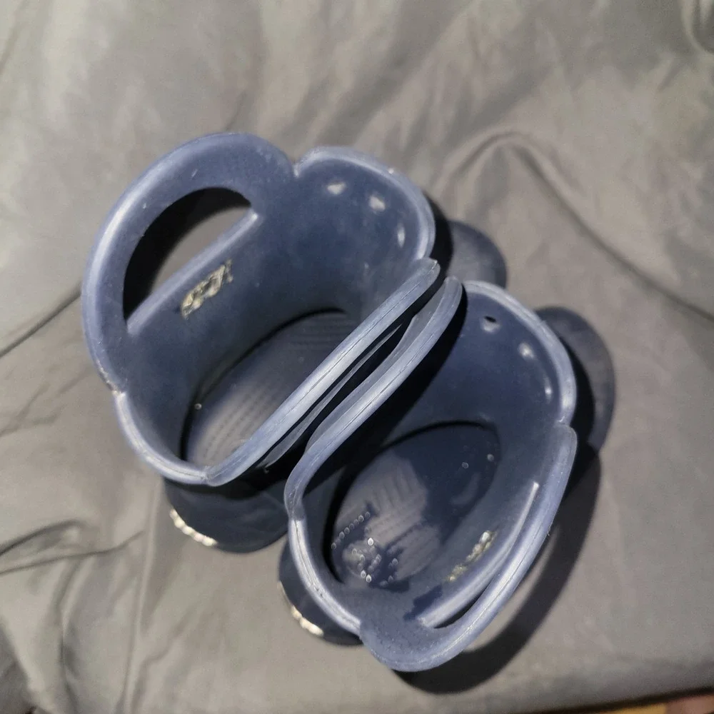Crocs Kids Unisex Handle It Rain Boots Navy Blue Size J3 Juniors 12803-410